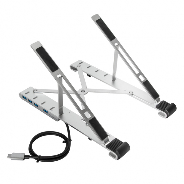 Targus Soporte para Laptop con Concentrador USB Integrado, para Dispositivos de Hasta 15.6 con Ajuste de 5 Posiciones