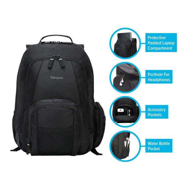 Targus Mochila para Laptop Groove 16 Ideal para uso Escolar o de Viaje con 5 Bolsillos Adicionales - Image 6