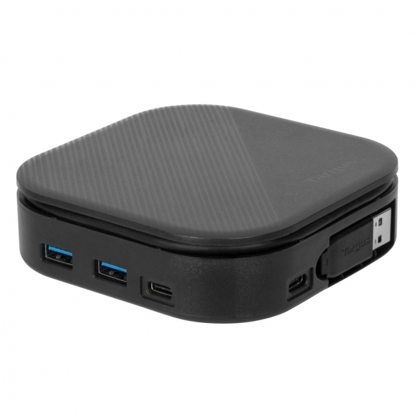 Targus Docking Station, Hub con Puertos de Conexión USB-C (2), USB-A (2), Ethernet, HDMI (2), Admite 2K o HD Doble, Admite PD Pass-Thru de Hasta 80W
