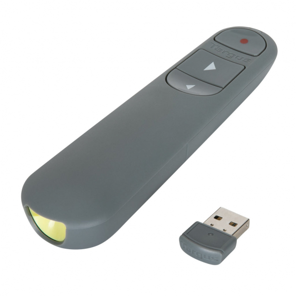 Presentador Inalámbrico Targus Control Plus EcoSmart Tamaño Compacto Conectividad Dual y Puntero Láser Rojo